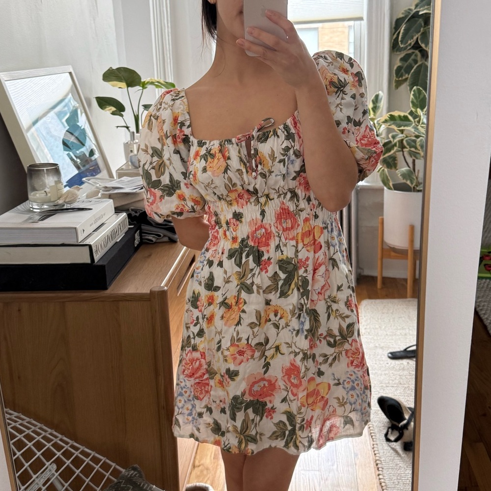 Faithful the Brand Linen Floral Dress